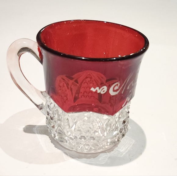 Rare 1909  ruby red glass cup for collection - Picture 6 of 9